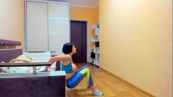 Gorgeous Myla Angel performs Dildo titfuck, pussy fondling, masturbation, gymnastics in sportwear with boobs out!