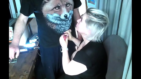 Sexy pranks of a mature married couple on the balcony...
