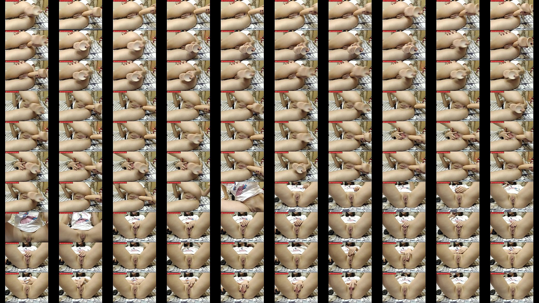 little asshole vs big dildo on webcam 预览图