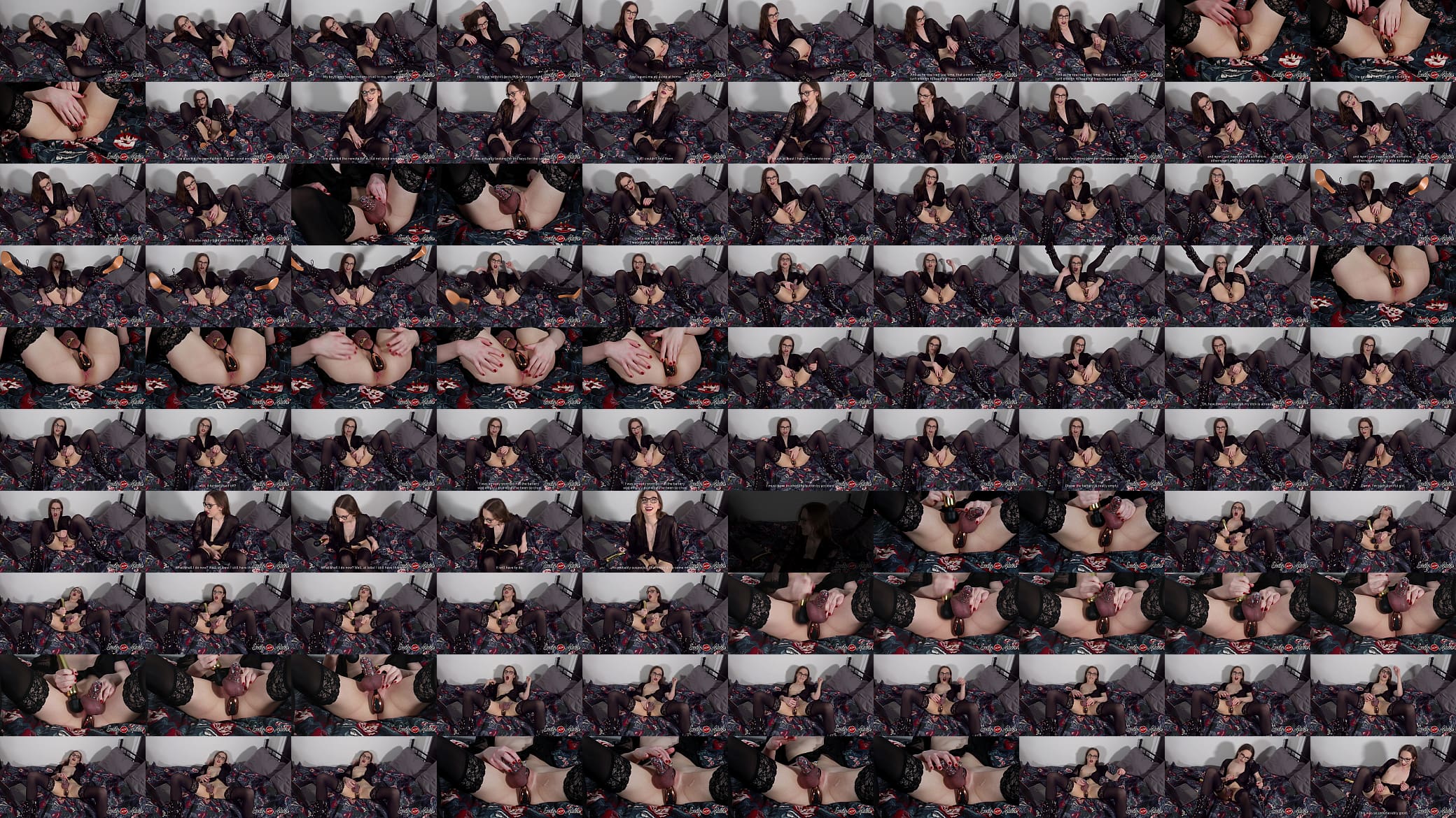 horny german trans girl cums while being locked up in chastity cage - solo - Emily Adaire trailer 预览图