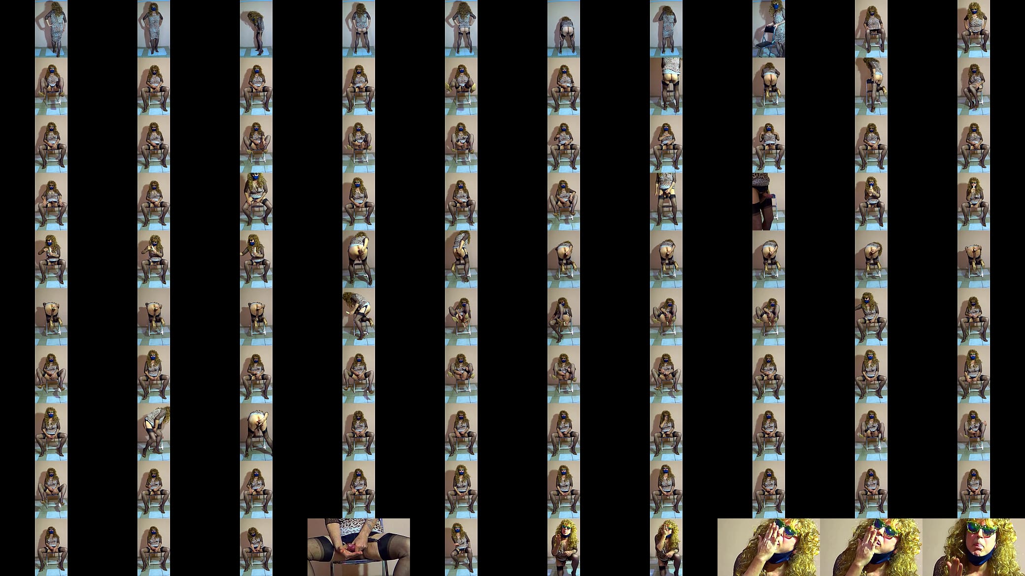 TV-Nutte-Spermageil - Blond wig,Leo-Dress, Black seamed Stockings, Leo-Heels, Dildo in my Ass, eat my owen sperm 预览图