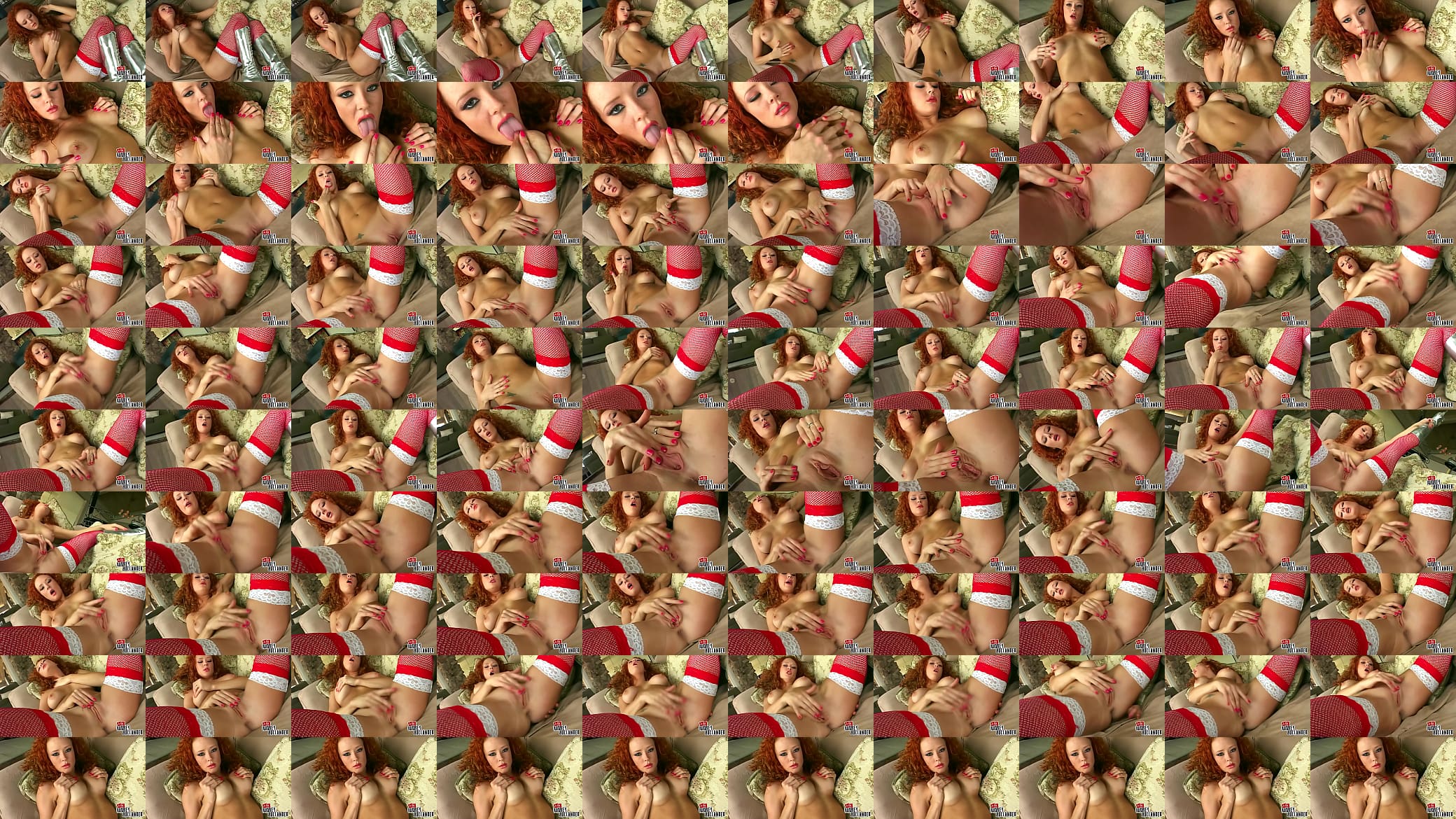 Audrey Hollander Jackhammers Her Holes In Red Fishnets! 预览图