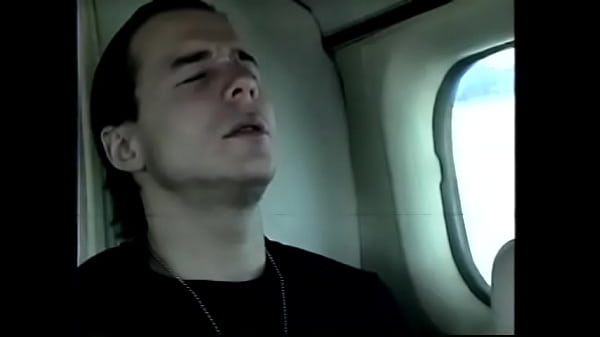 This girl gets this big cock all in her mouth during a flight