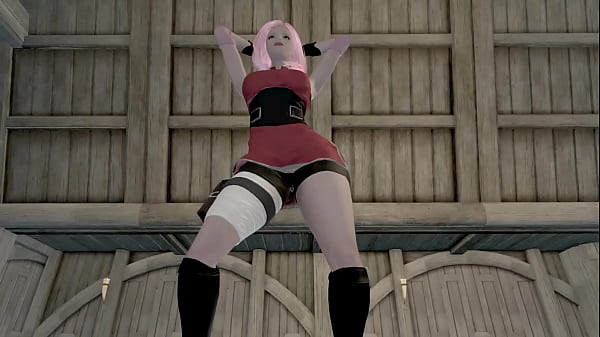 Sakura rides Raikage's cock