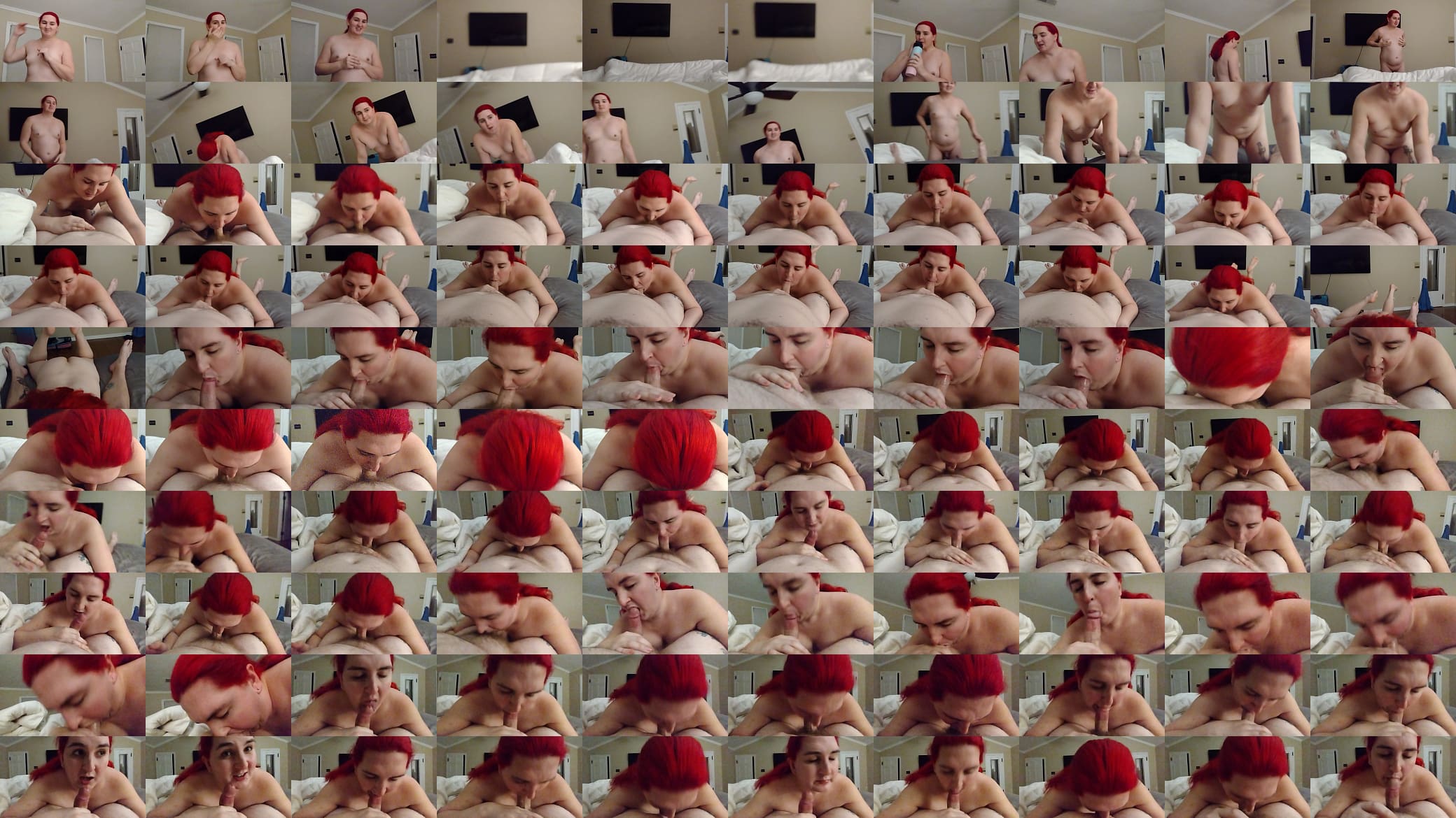 MtF redhead tranny shemale sucks dick and swallows cum 预览图