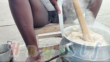 No pants on when cooking for my husband in Benin
