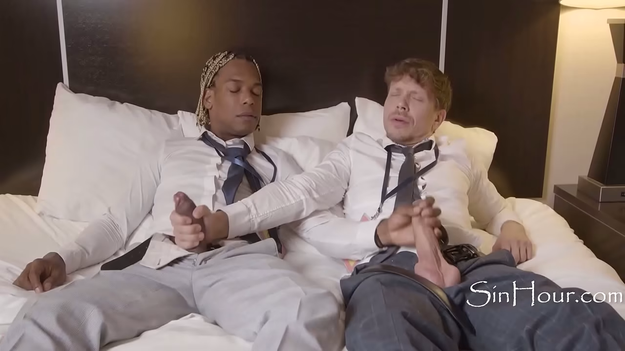 Straight Colleagues Share a Bed and Discover Mutual Attraction