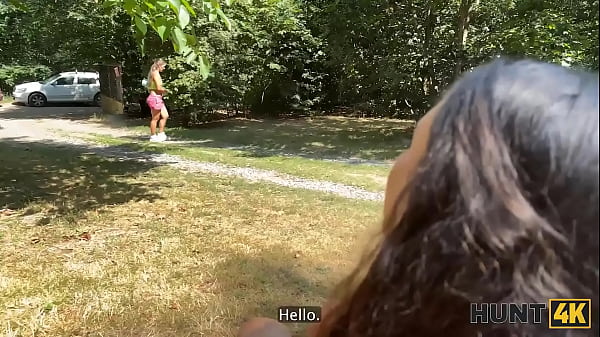 HUNT4K. Rough outdoor sex with a lot of cum between a teen and an older guy