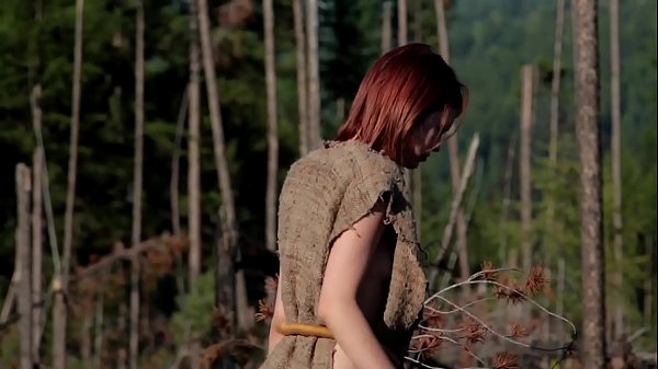 Naked girl masturbate in forest