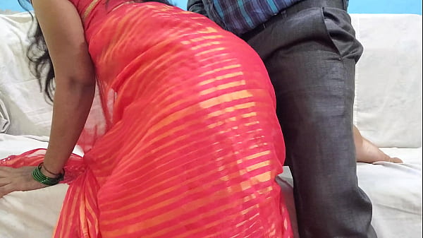 Seeing the step sister wearing a pink saree, he could not stand it and after that the step brother took the step sister very well.