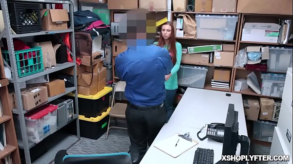 Czech shoplyfter Ornella Morgan got a mouthful of LP Officers huge cock!