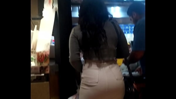 nice ass in white skirt at mall