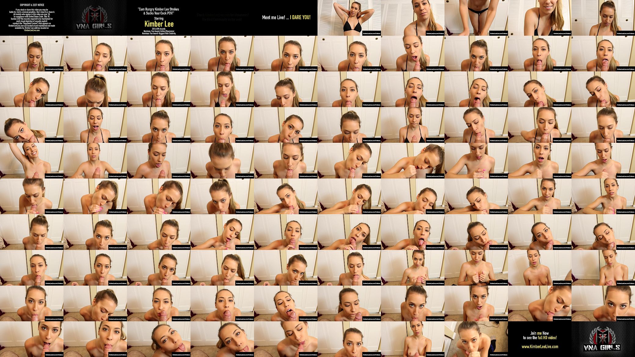 Cum Hungry Kimber Lee Strokes &amp; Sucks Your Cock POV! 预览图