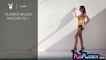 Big tits MILF Brooke Tilli striptease and showing of beautiful big booty