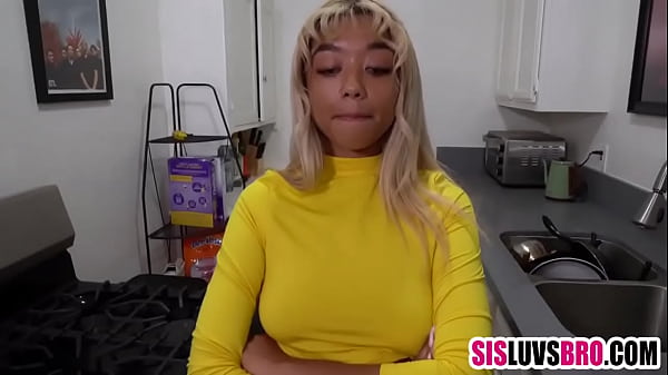 Ebony step-sister bribed me with sloppy blowjob