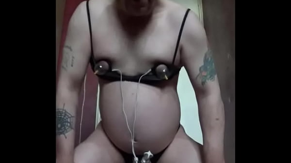 bisexual sissy gay mark wright gives himself electro and likes it as you can tell