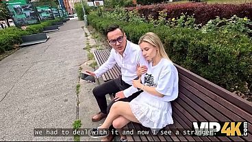VIP4K. Girlfriend fucks stranger in front of her boyfriend