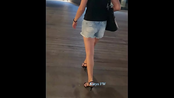Katya sexy high heel walking