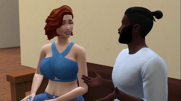 [Sims Porn] Redhead milf cheat to her husbend and fucks BBC