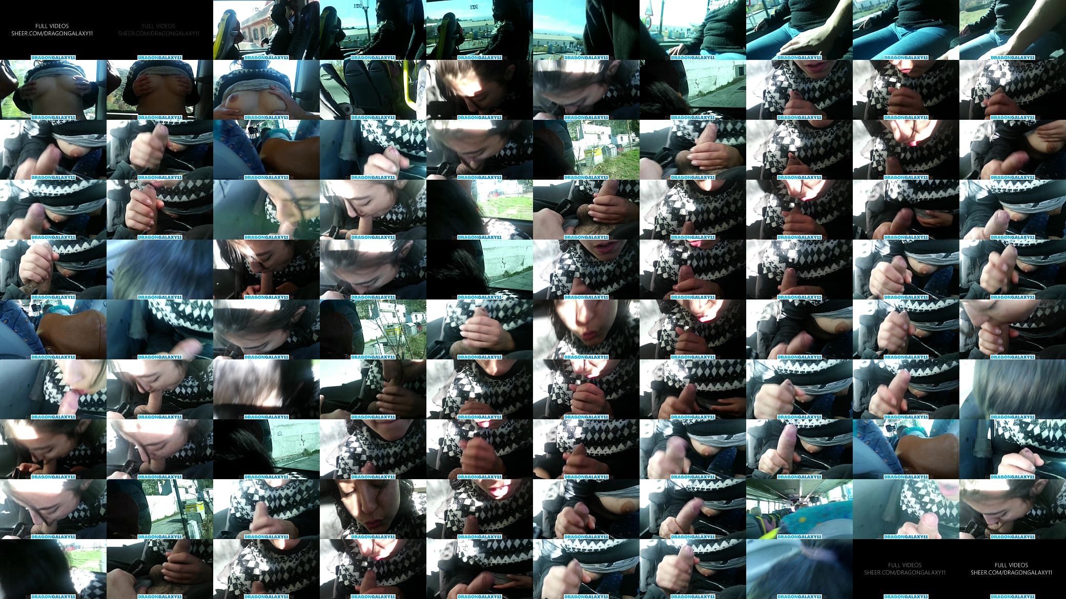 Best Friend Blowjob on the Bus flashing tits risky public 预览图