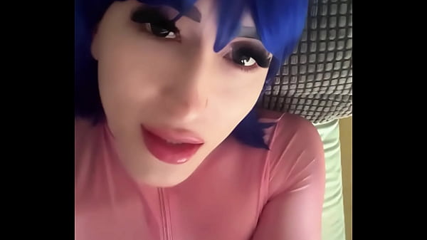 Cute teen asian sissy femboy zentai suit cock w...