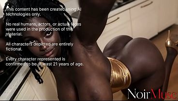 I cornered this wild ebony vixen and fucked her juicy ass hard, making her scream loudly with pleasure [AI]