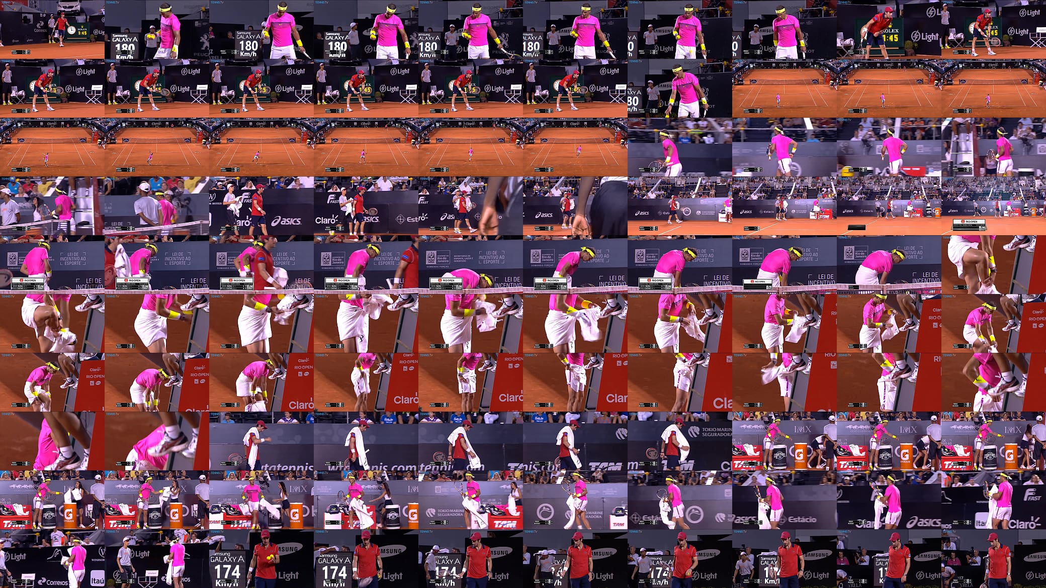 Rafael Nadal Changes Shorts on Court 预览图