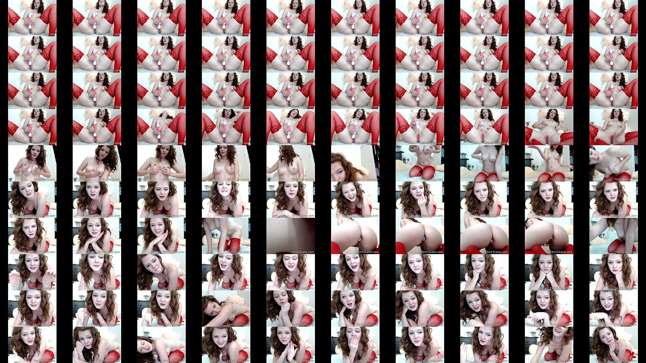 Big Titted Redhead Dildos Herself- Flirt21Cams.com 预览图