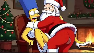 Santa visita a los simpson
