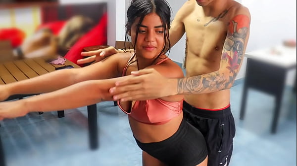 Natalygirl - LITTLE STEPSISTER INDIAN ASKS FOR HELP TO EXERCISE HER STEPBROTHER HELPS HER