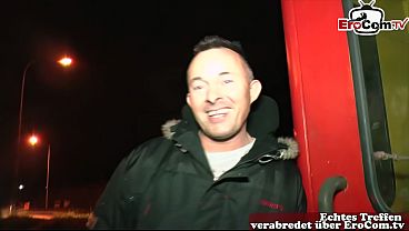 German blonde housewife flirted with on the street and fucked