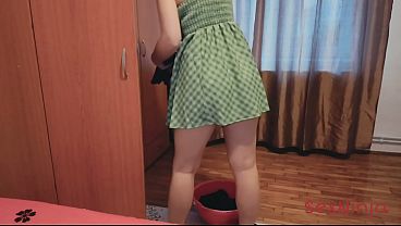 Step-Mom Catches Sight of My Throbbing Penis and Has to Suck It