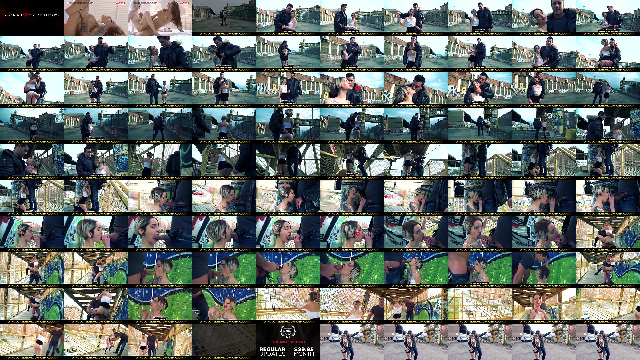 CHICAS LOCA - Crazy public sex with tattooed Spanish teen Mey Madness 预览图