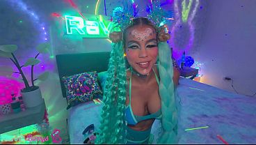 Lilith Grace Rides Brian Omally's Cock With Glow Sticks Packed Inside!