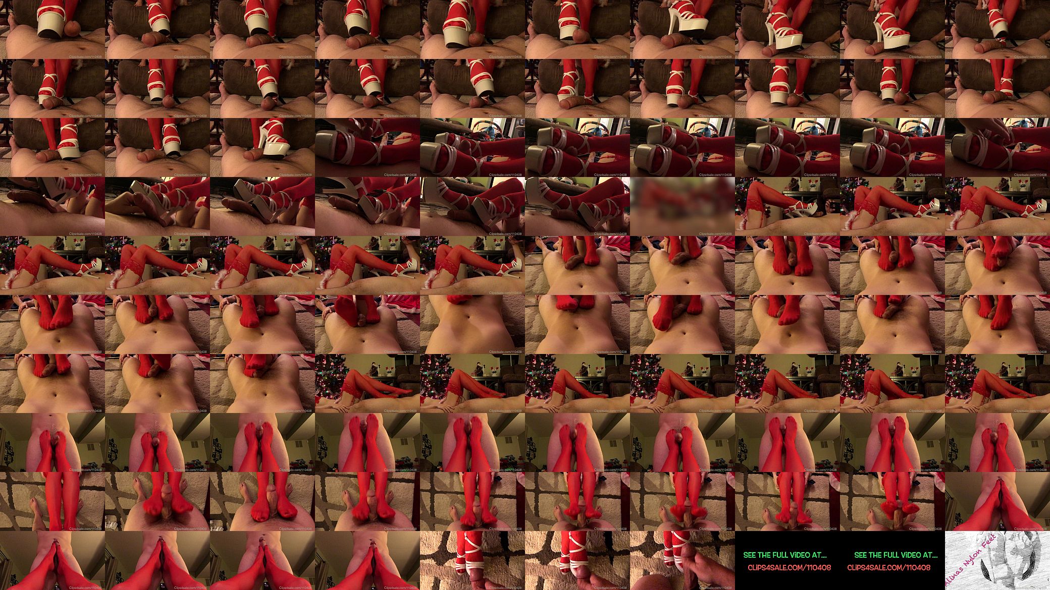 XV Red Nylon Footjob (Santa b.) 预览图