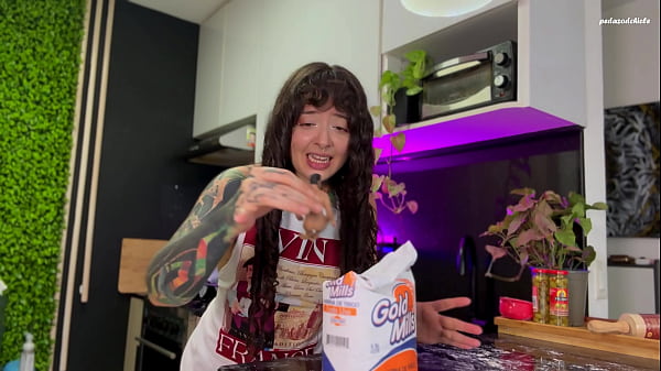 A hairy giantess mocks your little cock and swallows you