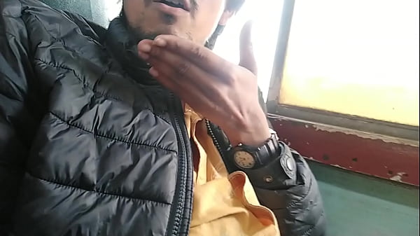 A Beautiful and Hot Masturbation While I Ride to a Train Moan Badly And Had Huge Cock Cum And Eat