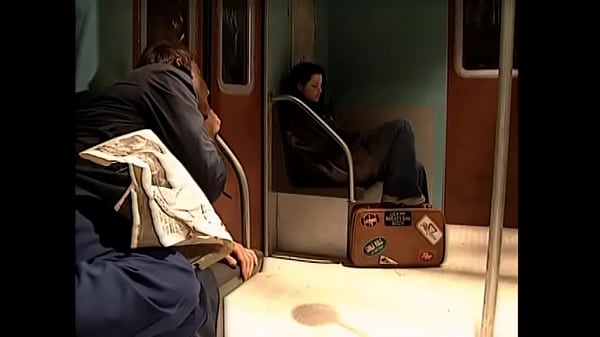 Hot homeless girl has her tight cunny fucked in train cab