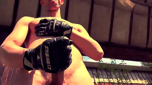 CazzoClub - Biker stud shows off in gear and st...