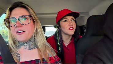 My car ran out of gas, and I ended up taking the gas station attendant to get completely fucked by us in our car! She wanted to go out naked in the middle of the street in public.