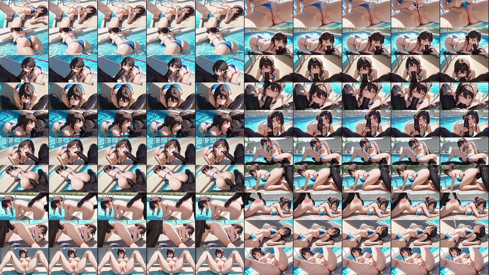 There was a rumor that Ruan Mei was relaxing by the pool and giving everyone... I was going to go down and completely fuck my balls on her[AI] 预览图