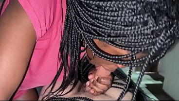 Ebony step sis fucked without a condom in her room