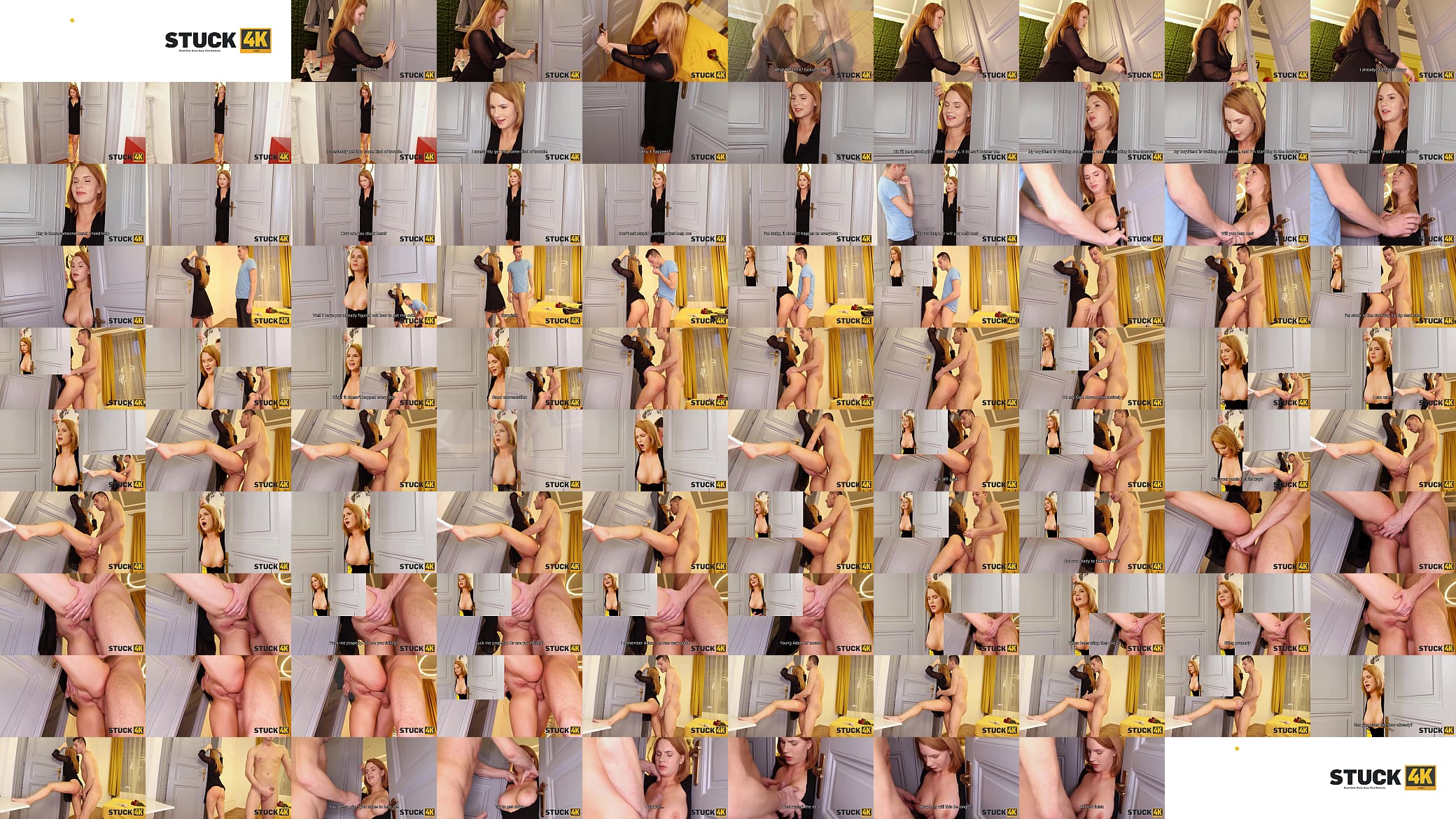 STUCK4K. Elegant hotties boobs are too big for her to walk out the door 预览图