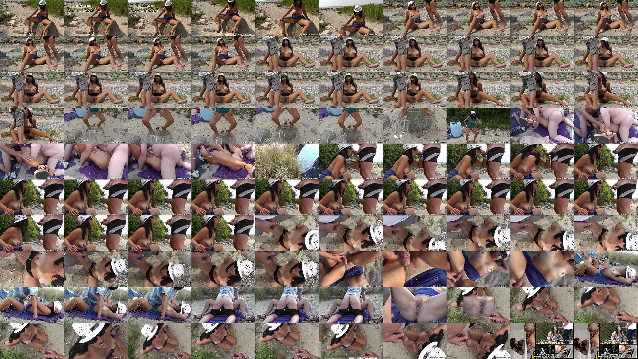 Slutwife pissed on and fucked by some strangers on a public beach 预览图