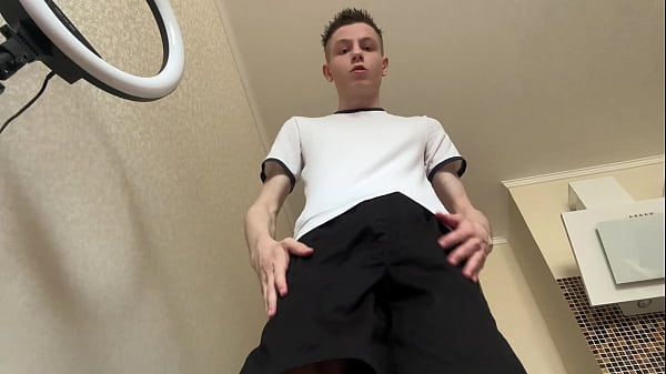 Your Boy In Yellow Panties Is Standing Over You And Cumming On Your Face!