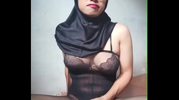 Black hijab bodystocking trans toys ass and mas...