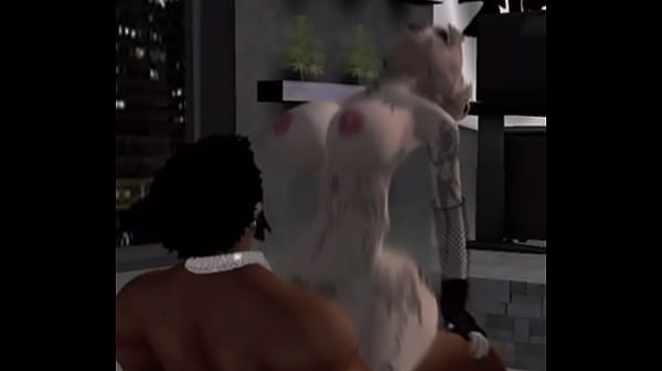 Emo women takes big black cock and rough sex |imvu|