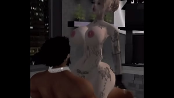 Emo women takes big black cock and rough sex |imvu|
