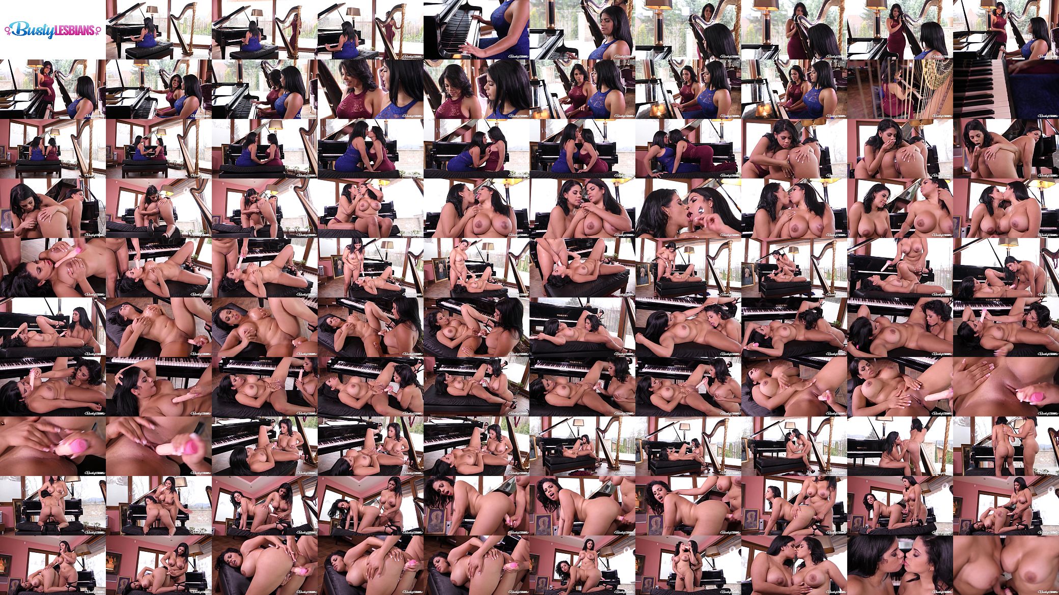 Busty Latina lesbians Kesha and Sheila Ortega fuck each other with a vibe 预览图