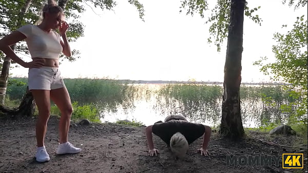 MOMMY4K. Russian Cougar Malusha found a dude with huge cock in the park and fucked him in 5 minutes